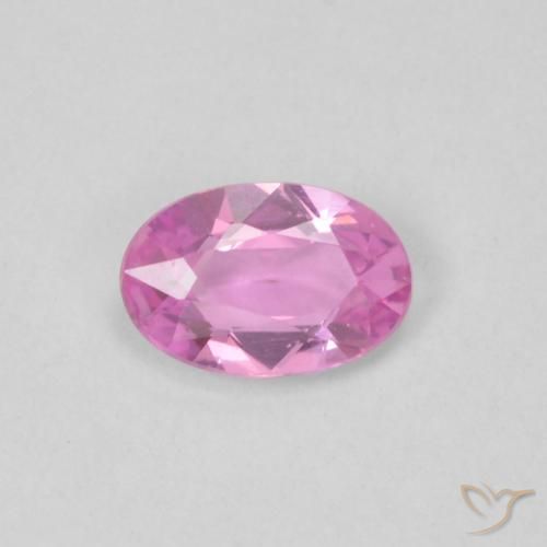 0.41ct 자연스러운 미디엄 핑크 사파이어, 타원형, VVS