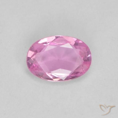 0.46ct 자연스러운 미디엄 핑크 사파이어, 타원형, VVS