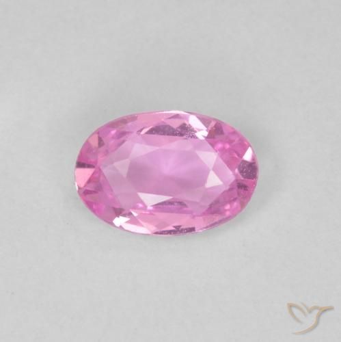 0.42ct 자연스러운 미디엄 핑크 사파이어, 타원형, VVS