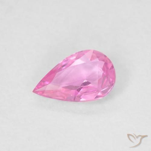 0.32ct 자연스러운 퍼플 핑크 사파이어, 배 모양, VVS