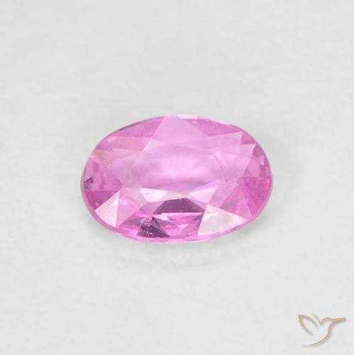 0.40ct 자연스러운 퍼플 핑크 사파이어, 타원형, VVS