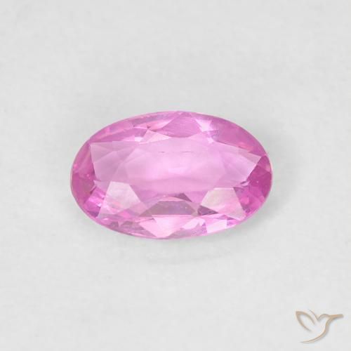 0.46ct 자연스러운 밝은 분홍빛이 도는 보라색 사파이어, 타원형, VVS