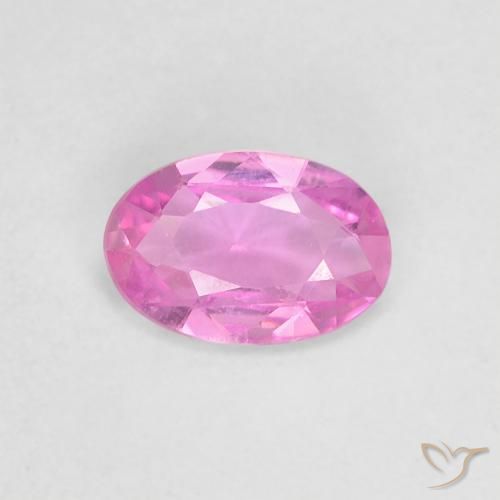 0.45ct 자연스러운 강렬한 보라색 사파이어, 타원형, VVS