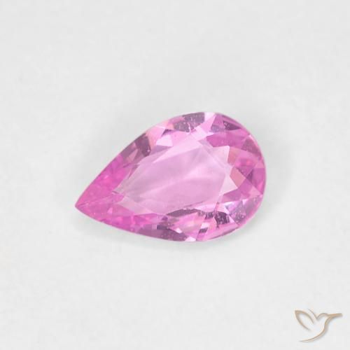 0.35ct 자연스러운 강렬한 보라색 사파이어, 배 모양, VVS