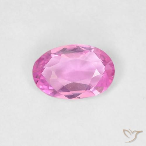 0.39ct 자연스러운 밝은 분홍빛이 도는 보라색 사파이어, 타원형, VVS