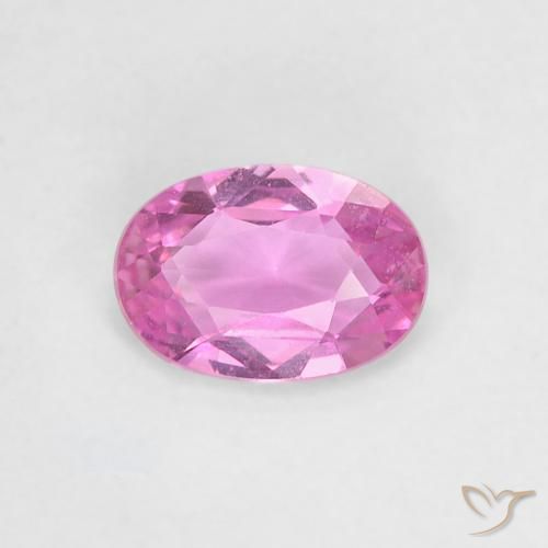 0.47ct 자연스러운 밝은 분홍빛이 도는 보라색 사파이어, 타원형, VVS