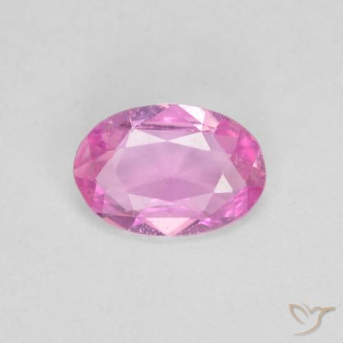 0.39ct 자연스러운 핫 핑크 사파이어, 타원형, VS