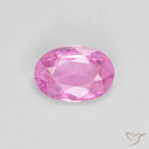 0.44ct 자연스러운 핫 핑크 사파이어, 타원형, VS