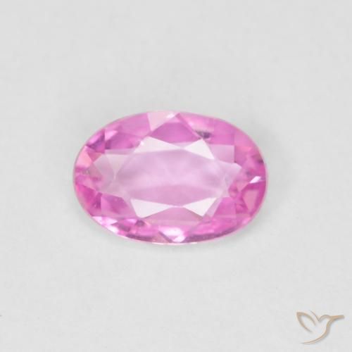 0.38ct 자연스러운 밝은 분홍빛이 도는 보라색 사파이어, 타원형, VVS