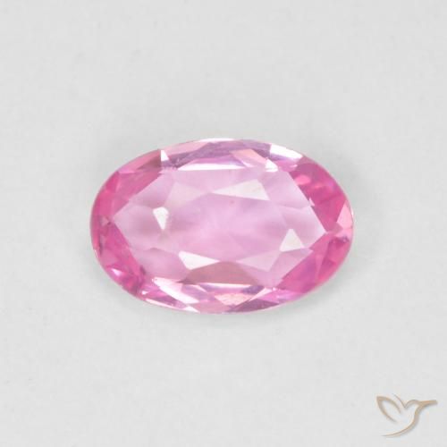 0.47ct 자연스러운 핫 핑크 사파이어, 타원형, VVS