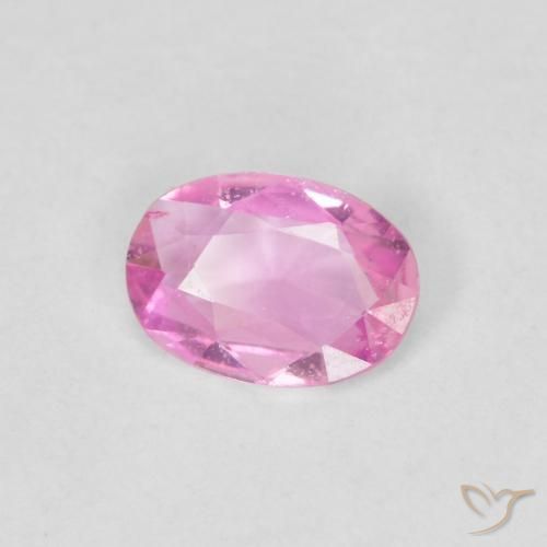 0.33ct 자연스러운 핫 핑크 사파이어, 타원형, VVS