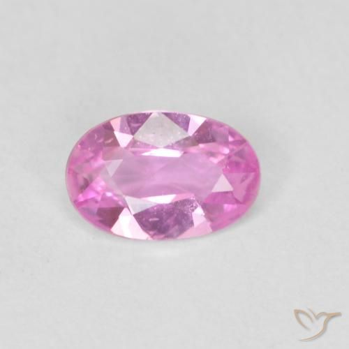 0.40ct 자연스러운 핫 핑크 사파이어, 타원형, VVS