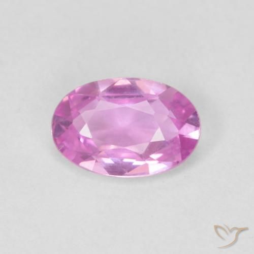 0.51ct 자연스러운 퍼플 핑크 사파이어, 타원형, VVS
