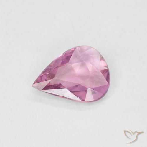 0.38ct 자연스러운 퍼플 핑크 사파이어, 배 모양, VS