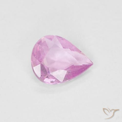 0.48ct 자연스러운 라이트 로얄 퍼플 핑크 사파이어, 배 모양, VS