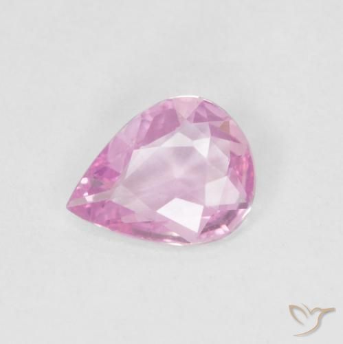 0.43ct 자연스러운 매우 밝은 분홍색 사파이어, 배 모양, VVS