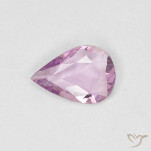 0.36ct 자연스러운 라이트 퍼플 사파이어, 배 모양, VVS