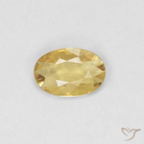 0.36ct 자연스러운 골든 오렌지 사파이어, 타원형, VVS-VS