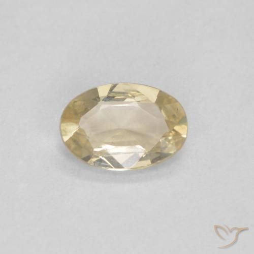 0.40ct 자연스러운 크림 사파이어, 타원형, VVS