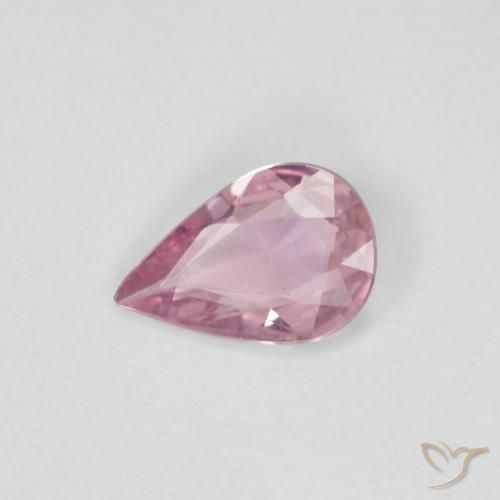 0.34ct 자연스러운 라이트 핑크 사파이어, 배 모양, VVS