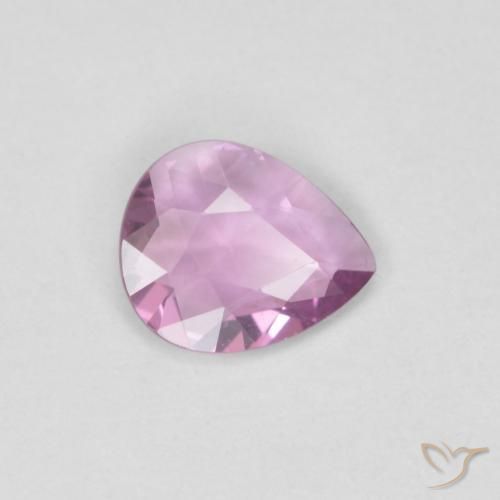 0.40ct 자연스러운 매우 밝은 분홍색 사파이어, 배 모양, VVS