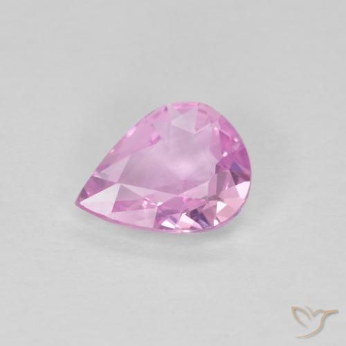 0.43ct 자연스러운 라이트 핑크 사파이어, 배 모양, VVS