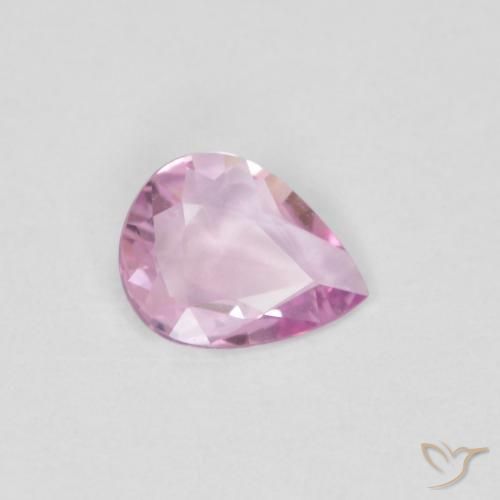 0.30ct 자연스러운 베리 라이트 로얄 퍼플 핑크 사파이어, 배 모양, VVS
