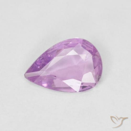 0.42ct 자연스러운 분홍빛이 도는 보라색 사파이어, 배 모양, VVS-VS