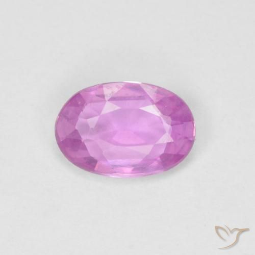 0.47ct 자연스러운 강렬한 분홍빛이 도는 보라색 사파이어, 타원형, VVS-VS
