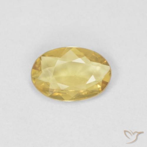 0.37ct 자연스러운 미디엄 골드 사파이어, 타원형, VVS-VS