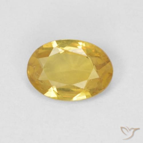 0.61ct 자연스러운 미디엄 골드 사파이어, 타원형, VVS-VS