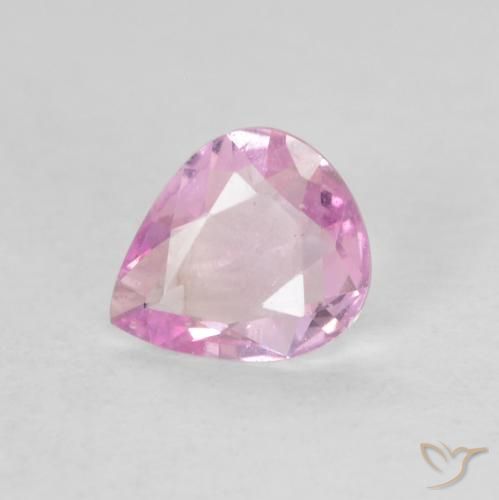 0.32ct 자연스러운 매우 밝은 분홍색 사파이어, 배 모양, VVS-VS