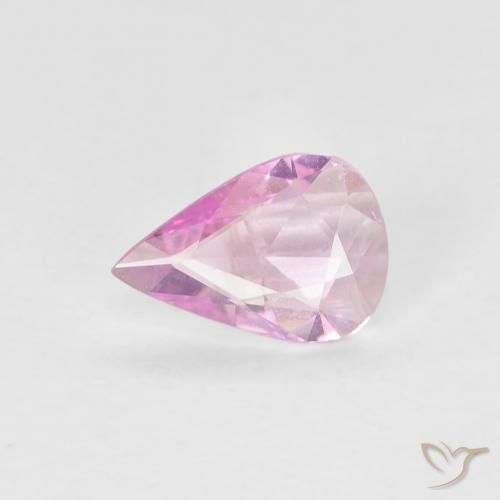 0.32ct 자연스러운 미디엄 핑크 사파이어, 배 모양, VVS