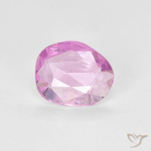 0.58ct 자연스러운 미디엄 핑크 사파이어, 팬시한, VVS