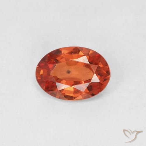 0.47ct 자연스러운 미디엄 오렌지 사파이어, 타원형, VVS-VS