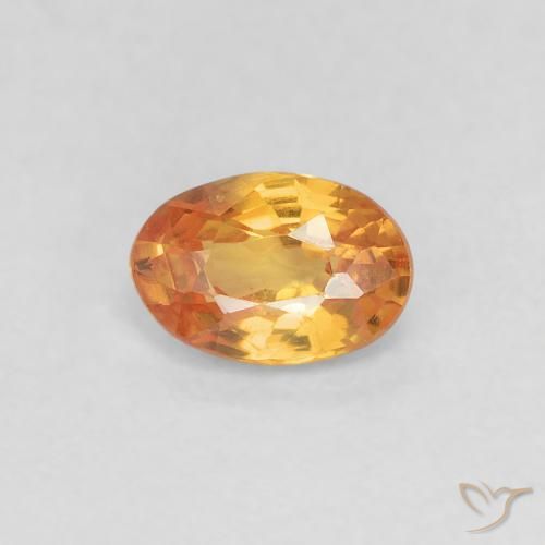 0.55ct 자연스러운 인텐스 오렌지 사파이어, 타원형, VVS-VS