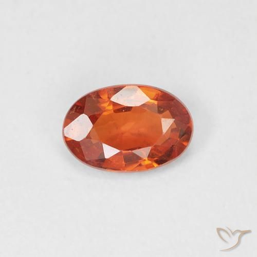 0.44ct 자연스러운 앰버 오렌지 사파이어, 타원형, VVS-VS