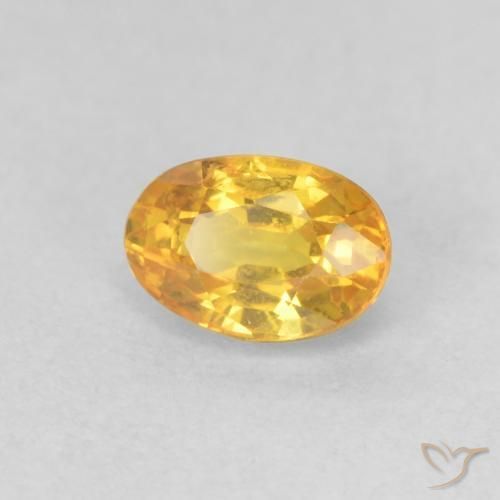 0.73ct 자연스러운 브라이트 골드 사파이어, 타원형, VVS-VS