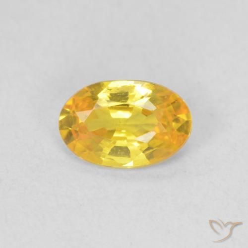 0.47ct 자연스러운 골든 오렌지 사파이어, 타원형, VVS-VS