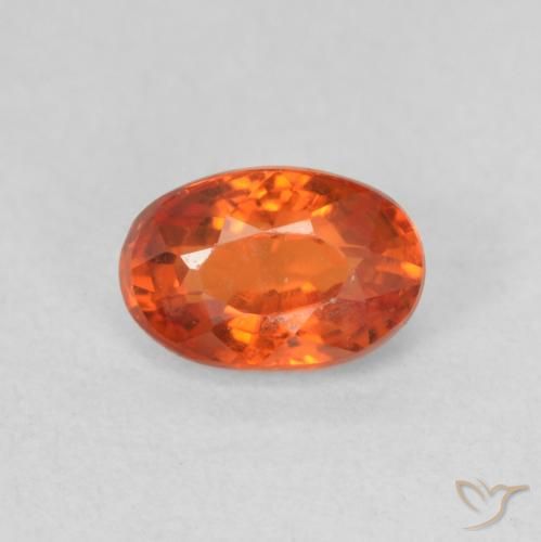 0.70ct 자연스러운 붉은 오렌지 사파이어, 타원형, VVS-VS