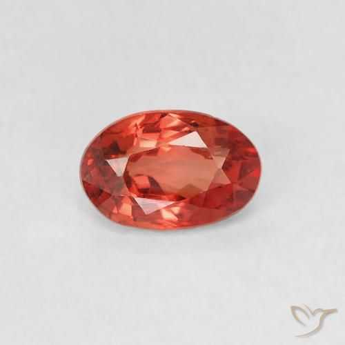 0.56ct 자연스러운 미디엄 레드 사파이어, 타원형, VVS-VS