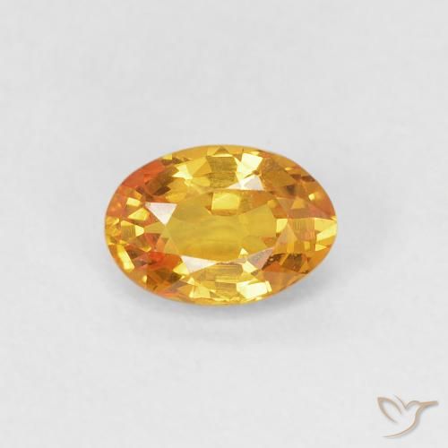0.59ct 자연스러운 오렌지-골드 사파이어, 타원형, VVS-VS