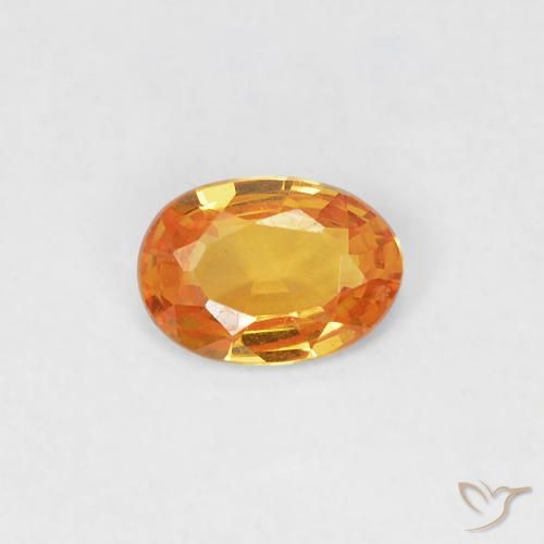 0.34ct 자연스러운 살구 오렌지 사파이어, 타원형, VVS-VS