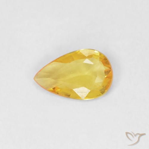 0.30ct 자연스러운 골든 사파이어, 배 모양, VVS-VS