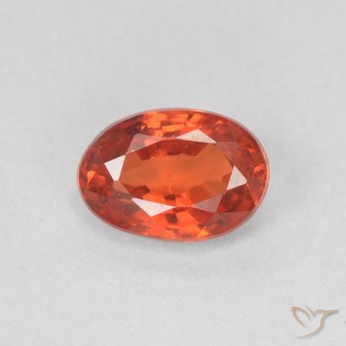0.55ct 자연스러운 붉은 오렌지 사파이어, 타원형, VVS-VS