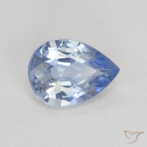 0.30ct 자연스러운 파스텔 블루 사파이어, 배 모양, VVS-VS