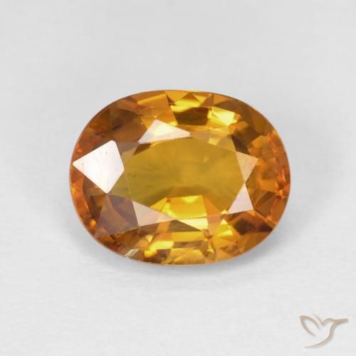 4.33ct 자연스러운 딥 오렌지 사파이어, 타원형, VS