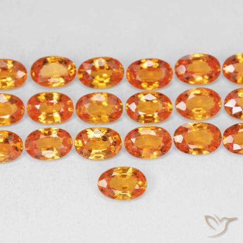 0.58ct 자연스러운 붉은 오렌지 사파이어, 타원형, VVS-VS