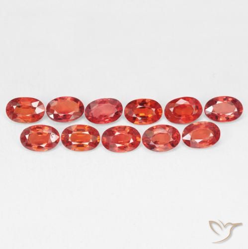 0.63ct 자연스러운 인텐스 레드 사파이어, 타원형, VVS-VS