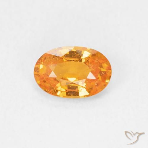 0.60ct 자연스러운 인텐스 오렌지 사파이어, 타원형, VS